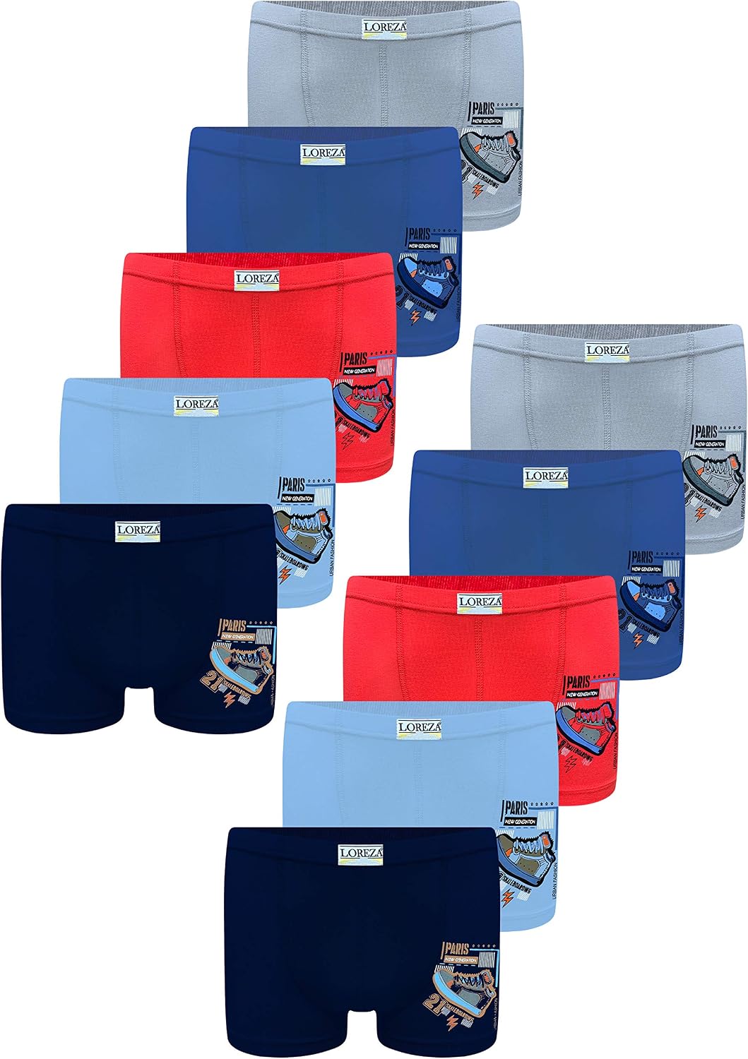 LOREZA Lot De 10 Slips Filles Coton Strass Et Paillettes 2-13 Ans - Sous-vêtements Confortables Et Jolis