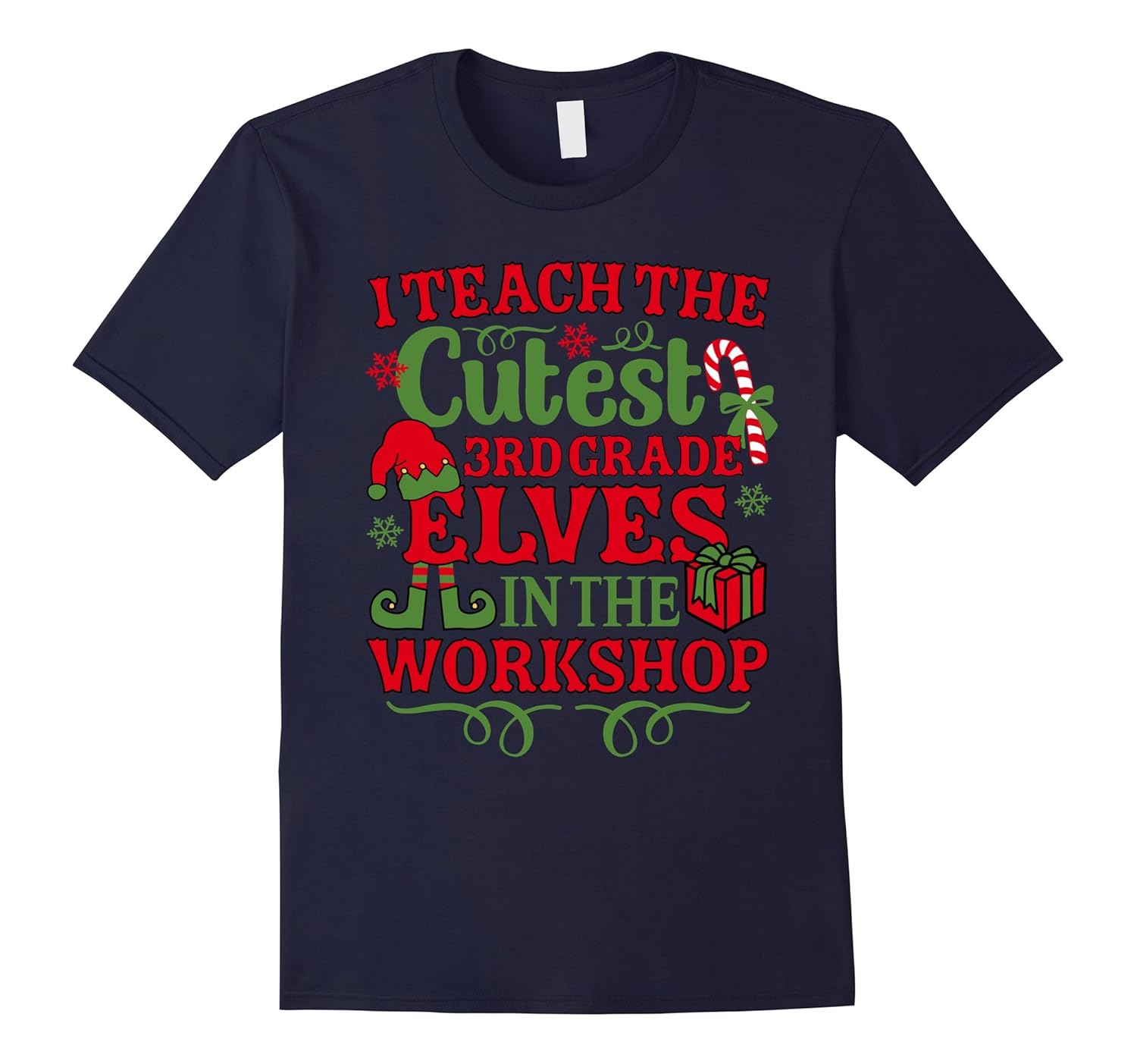 I Teach the Cutest Elves Shirt for Third Grade Teachers-ANZ