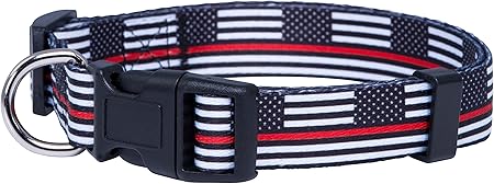 thin red line dog collar