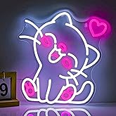 Pkshfja Cat Neon Sign Led Light Up Signs for Wall Decor Usb Powered Neon Light Signs Indoor Light for Room Decor Holiday Gift