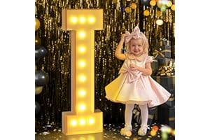 YBQZ 4FT Marquee Light Up Letters, Large Light Up Letters for Baby Shower Birthday Wedding Engagement Party Decor, Marquee Letters Mosaic Letters for Balloons for Party Decoration Balloon Arch Kit Letter I