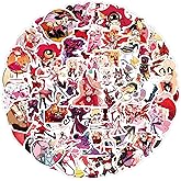 120Pcs Hazbin Cartoon Hotel Stickers Mixed Pack,Cartoon Characters Stickers Movie Decorative Sticker for Kids Teens Adults Waterproof Sticker for Water Bottle Laptop