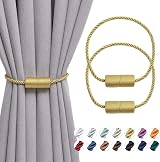 Pretty Jolly 2 Pack Magnetic Curtain Tiebacks 16 Inch Gold