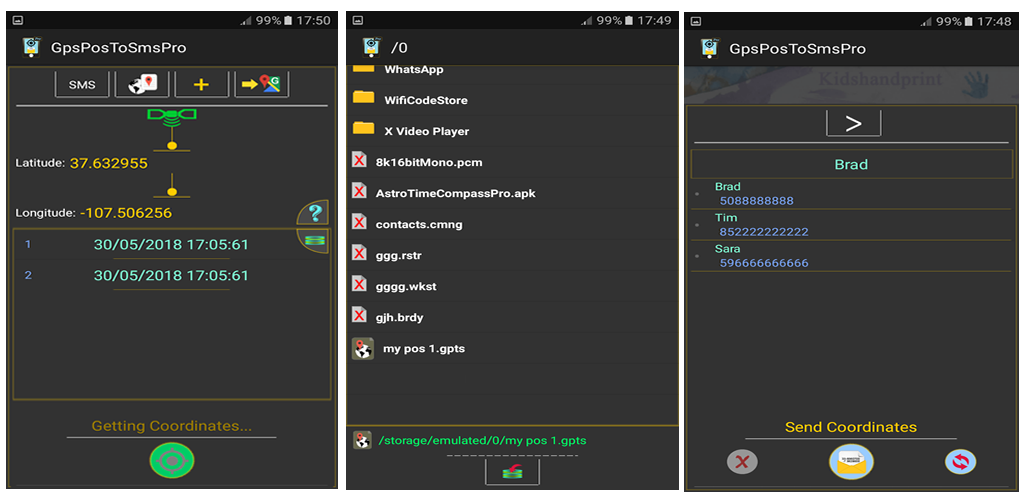 GPS position to sms Pro
