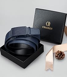 CHAOREN Blue Belt - Mens Belt Leather 1 3/8" for