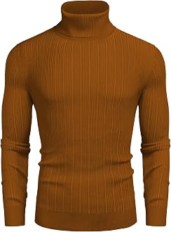 Slim Fit Turtleneck Sweater Ribbed 