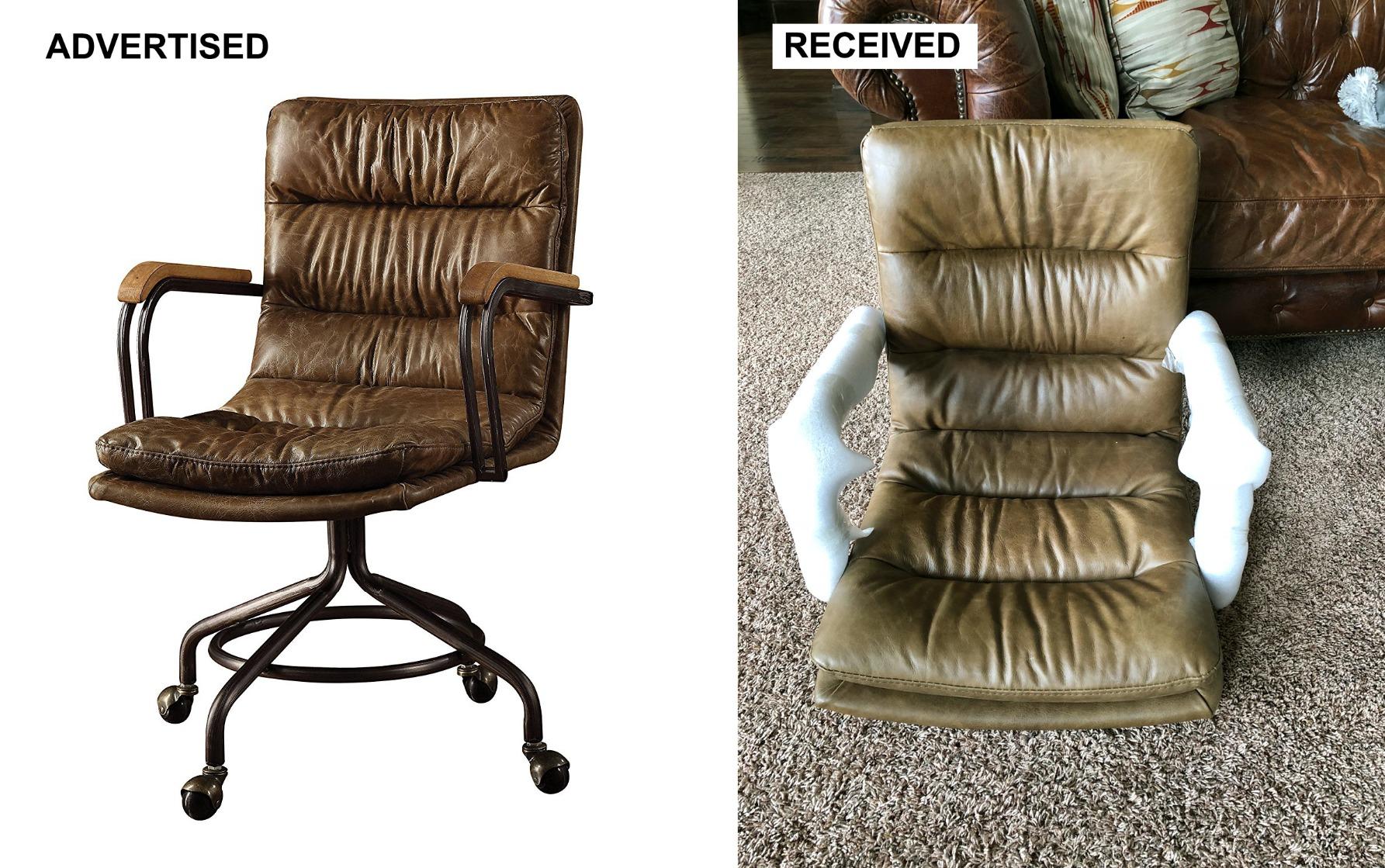 40/mo Finance ACME Harith Executive Office Chair 92416 Vintage