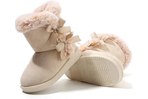 Femizee Girls Boys Warm Winter Boots Kids Outdoor Snow Boots(Toddler/Little Kid)