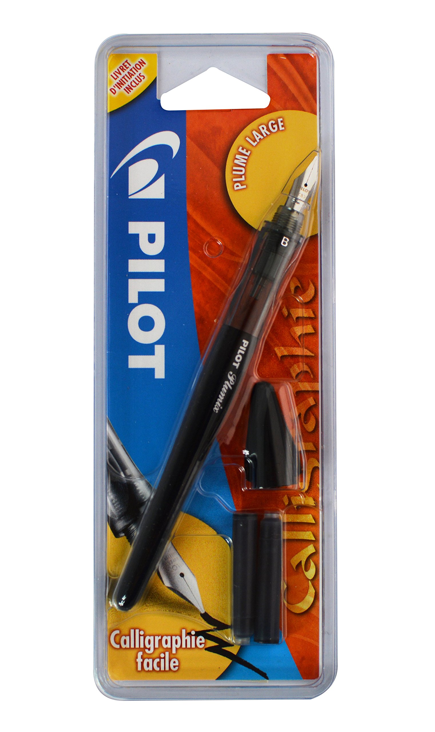 Pilot Plumix Fountain pen. Feather Large + Black Ink Cartridge