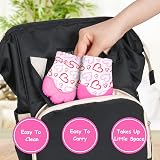 Vicloon Baby Teething Set 2 Pack Teething Mittens Silicone Glove Rose Red view 6