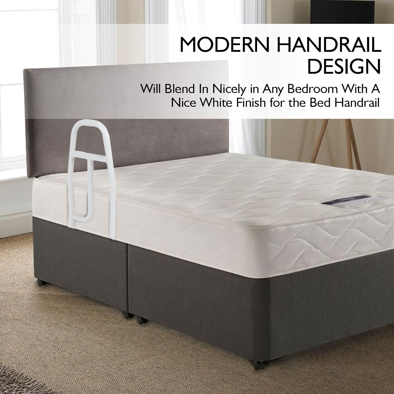 Medokare Bed Rails for Elderly - Hospital Grade Safety Bed Rail for Adults Seniors, Bed Side Handrail, Senior Adult Handrail for King Queen Twin Size Bed, Handicap Bed Assist Rail (Bed Rail 3): Health & Personal Care