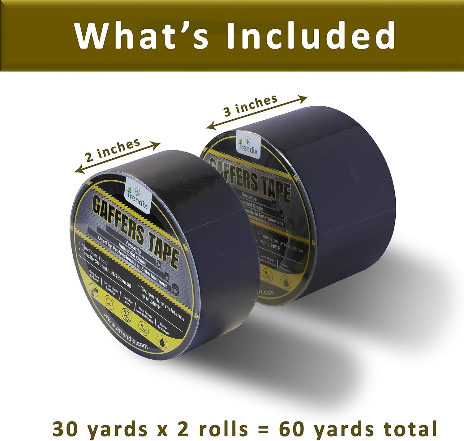 Gaff Tape ResidueFree NonReflective Matte Black Cloth Waterproof