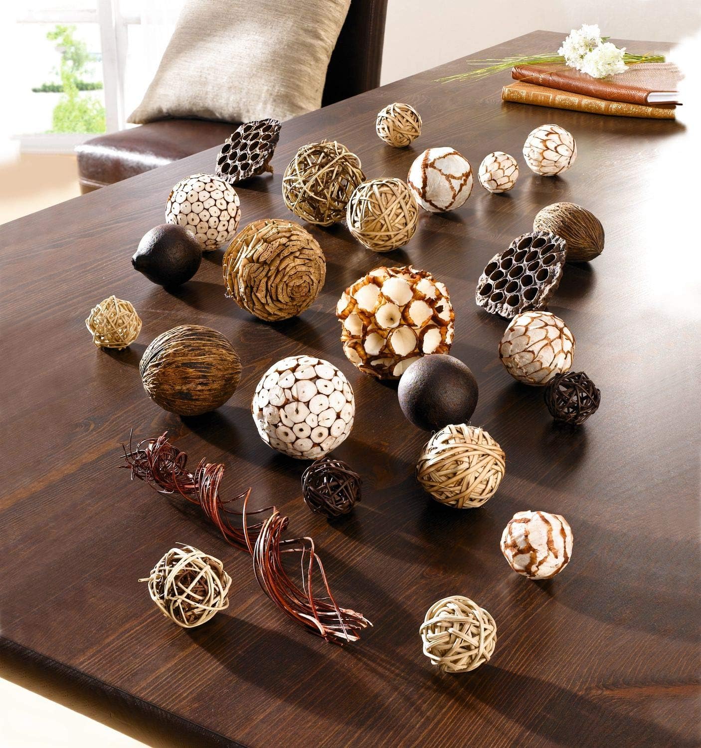 Decorative Set of 25 Natural Balls25 Balls Amazon.co.uk Toys & Games