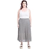 Max Studio Womens Plus Size Pleated Skirt