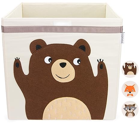 GLÜCKSWOLKE Aufbewahrungskiste für Kinderzimmer I Spielzeugbox mit Deckel und Griffen I Spielzeug Box (33x33x33) zur Aufbewah