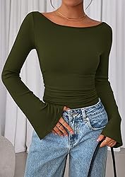 PRETTYGARDEN Women's Long Sleeve Shirts 2025 Fall