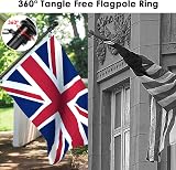 Holdfiturn 6FT Stainless Steel Flagpole Kit with Wall Mount Bracket view 6
