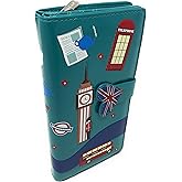 Shag Wear Streets of London Large Souvenir England Wallet for Women and Teen Girls Teal 7"
