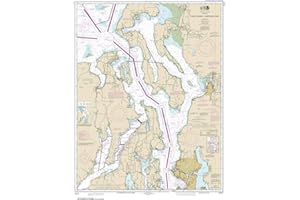 Paradise Cay Publications, Inc. NOAA Chart 18441: Puget Sound-Northern Part 21.00 x 27.69 (Small Format Waterproof)