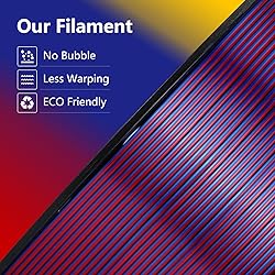 Kingroon PLA 3D Printer Filament, Triple Color Silk
