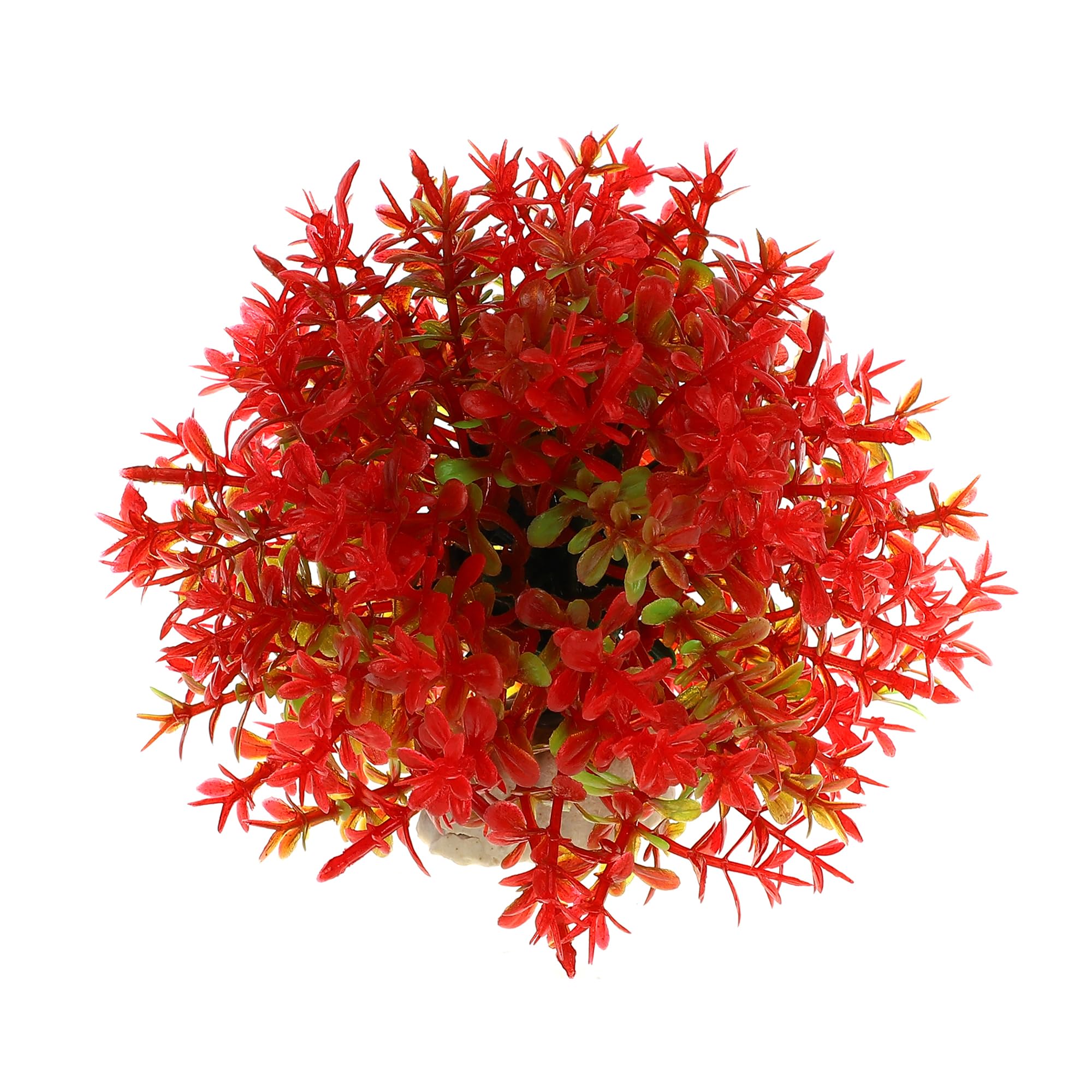 CAPASTEC Artificial Aquarium Grass Ball, Aquatic Plastic Small Grass Ball for Fish Tank Landscape Simulation Plants 3.74 Inch (Green Red)