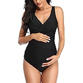 SUMMERSUNSHINE Maternity One Piece Swimwear Front Cross Pregnancy Swimsuit Bathing Suit Maternity Bikini