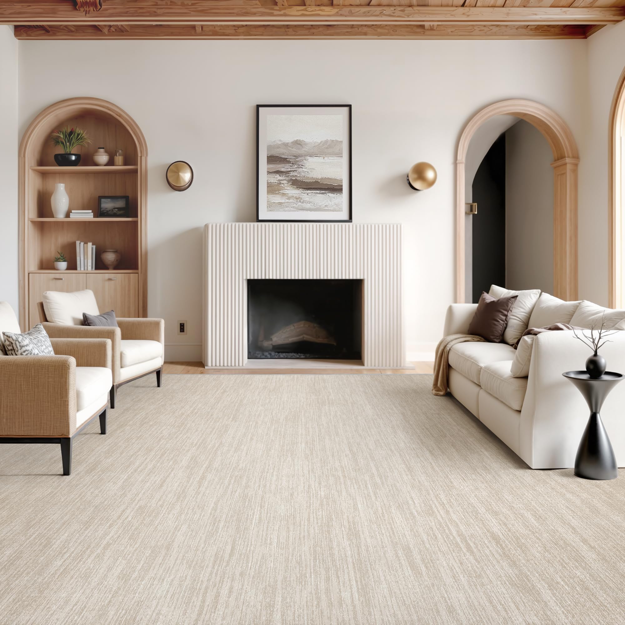 Photo 1 of Valenrug Washable Rug 6x9 - Stain Resistant 6x9 Area Rugs for Living Room, Non Slip Backing Rugs for Bedroom, Folable Gradient Printed Machine Washable Area Rug (6'x9', Brown)