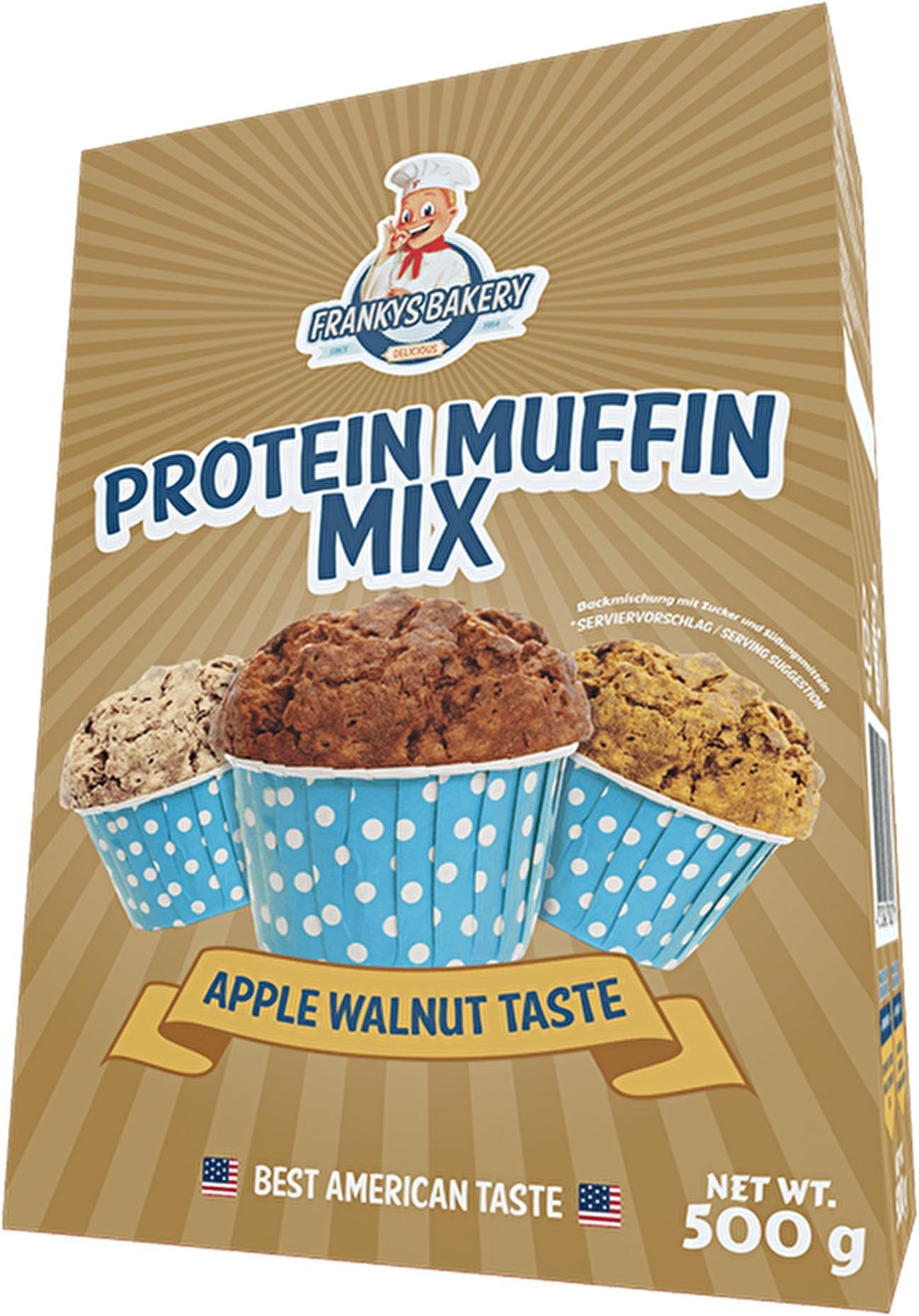 Frankys Bakery Muffin Mix, Apple Walnut Flavour, 500 g