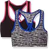 Fruit of the Loom Girls' Micro Stretch Sports Bra (Pack of 2)