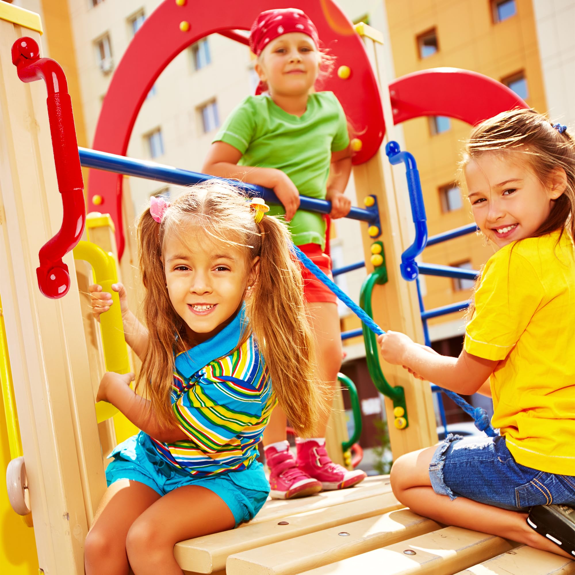 KINSPORY 10.6'' Climbing Handles, 4pc Playground Safety Handles Set, Kids Hand Grips for Swing Set, Play House, Frame