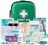 General Medi First Aid Kit 170 Pieces Hard Case Green Travel Home Office view 9