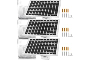 CYJJZQ 3 Pack 7W Solar Panel Charger Compatible with Wyze Battery Cam Pro, Cam Outdoor V1, Cam Outdoor V2, Solar Panel for Wyze Camera with Micro usb, USB C Adapter, NOT compatible OG, v3,v4, Pan,Floodlights