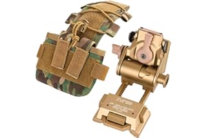 Gexmil CNC PVS15/18 Night Vision Goggles Mount for L4G24 NVG Mount and Tactical Helmet Battery Pouch MK2 Helmet Battery Pack