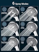 YEAUPE Shower Head 1.6m Hose High Pressure Rainfall 6 Modes Anti-scale view 2
