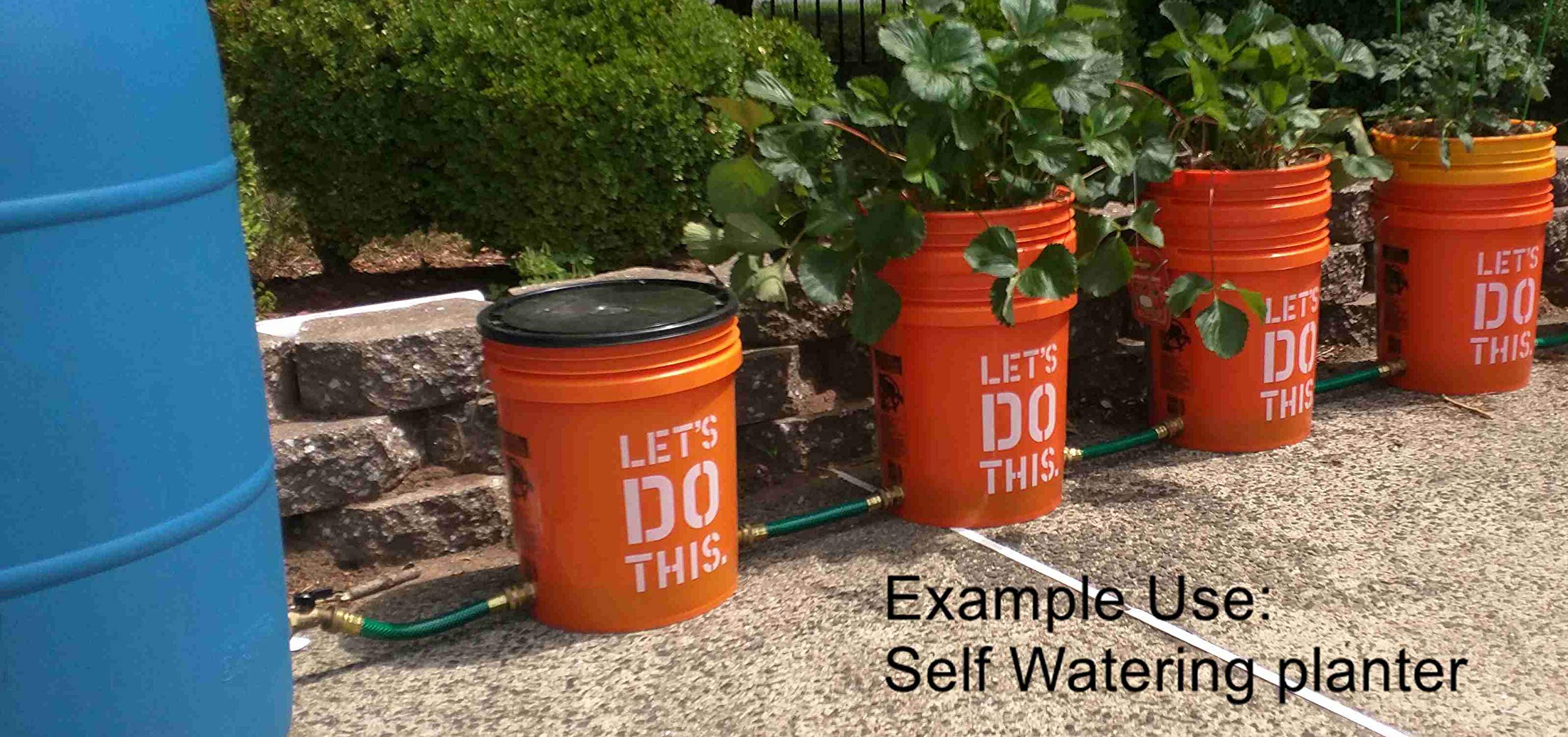 RAINPAL Rain Barrel Linking/Link/Connector Kit (Two Brass Bulkhead Tank