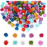 200 PCS Pom Pom Balls, Craft Pom Pom Balls, 0.59 Inch Fluffy DIY Decorations for Art Crafts, DIY Decorations, Cat Toys