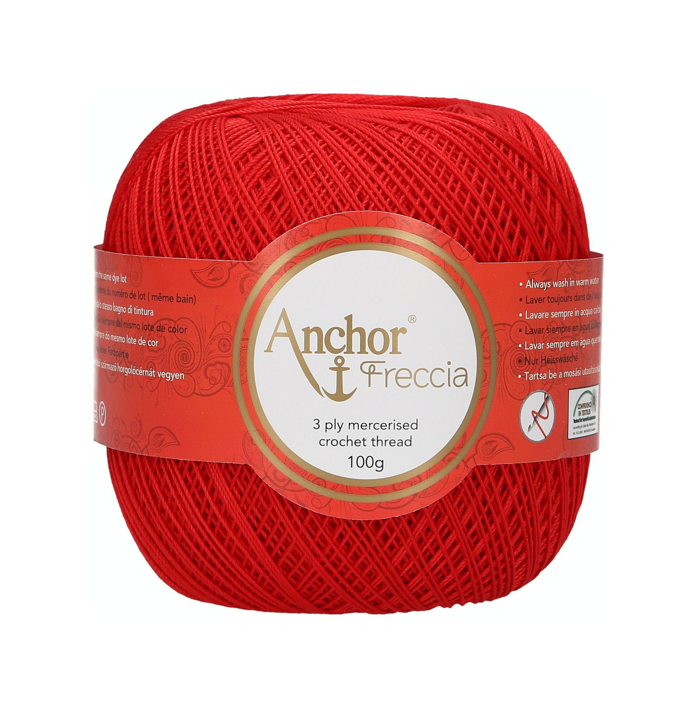 ANCHOR Freccia, Thickness: 12, Packaging: 100G, Running Length: 570M 46 Crochet Threads