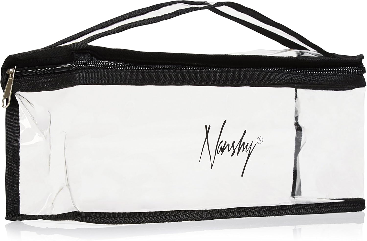 Nanshy Clear Travel Makeup Bag, See Through Travel Toiletry Bag, Clear Travel Toiletries Bag, Clear Makeup Bags (Transparent