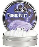 Crazy Aaron's Thinking Putty 4" Tin - Aura - Glow-in-The-Dark Putty, Firm Texture - Non-Toxic, Never Dries Out