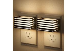 JandCase LED Night Light, [2 Pack] Night Lights Plug into Wall with Dusk to Dawn Sensor, Dimmable Plug in Night Light, Adjustable Brightness, 3000K Soft White Nightlight for Bedroom Bathroom Hallway