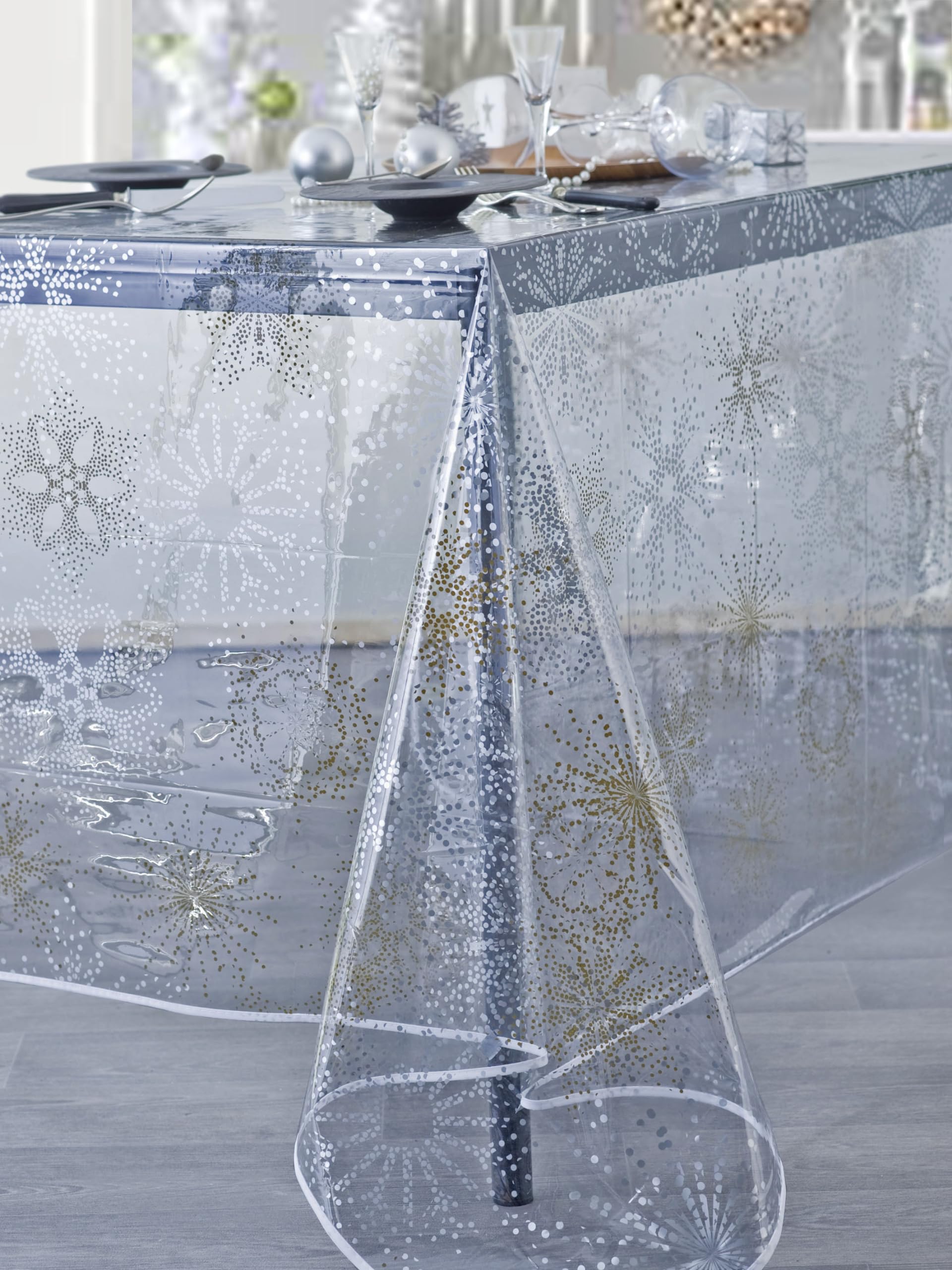 CALITEX Periclase Tablecloth Translucent Bias Finish 140 x 250 cm