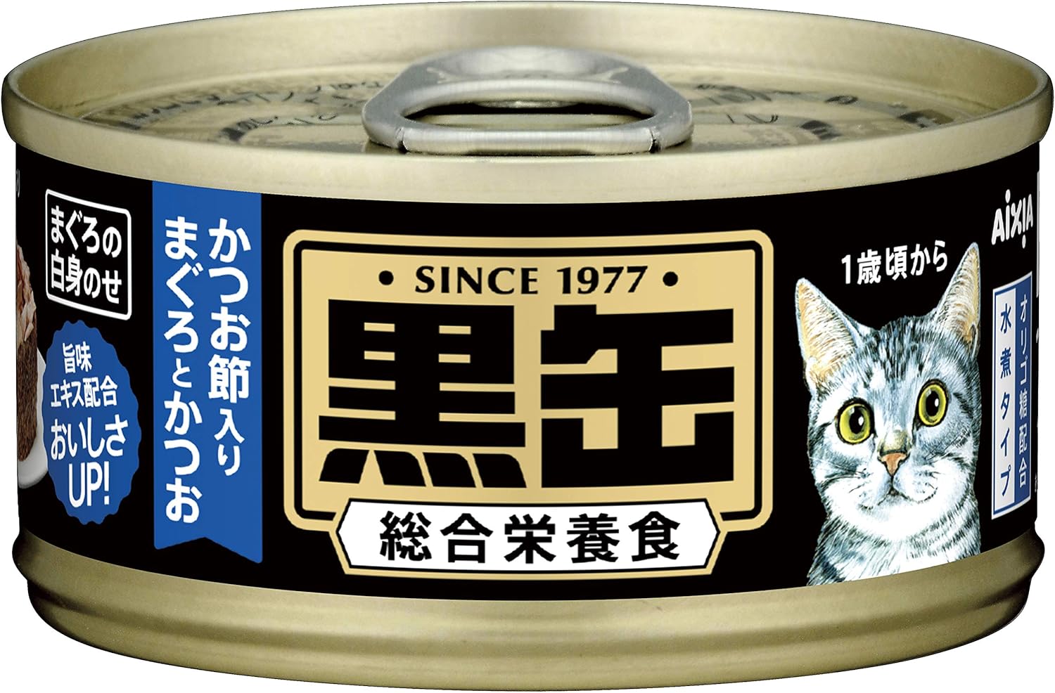 Amazon 黒缶 ミニ かつお節入りまぐろとかつお 80g 黒缶 ウェット 通販