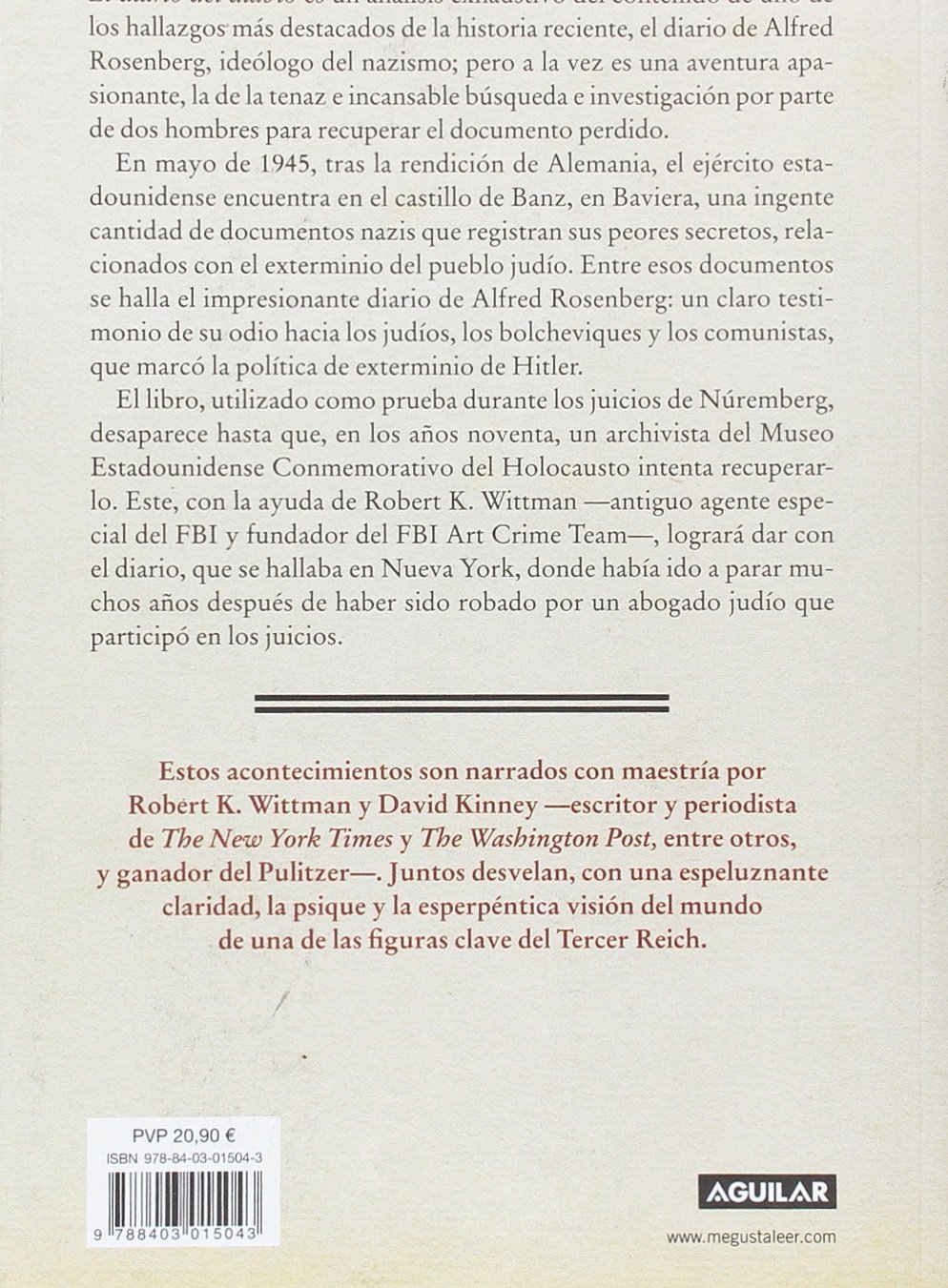 El Diario Del Diablo Alfred Rosenberg Y Los Secretos Robados Del Tercer Reich Wittman Robert K Kinney David 9788403015043 Amazon Com Books