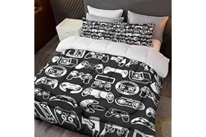 Sunnycitron Gamepad Gamer Comforter Set for Boys Gaming Bedding Set Teens Kids Game Controller Room Decor Full Size (1 Comfor