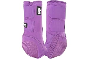 Classic Equine Flexion by Legacy2 Support Boots, Hind (Violet Purple, Medium)