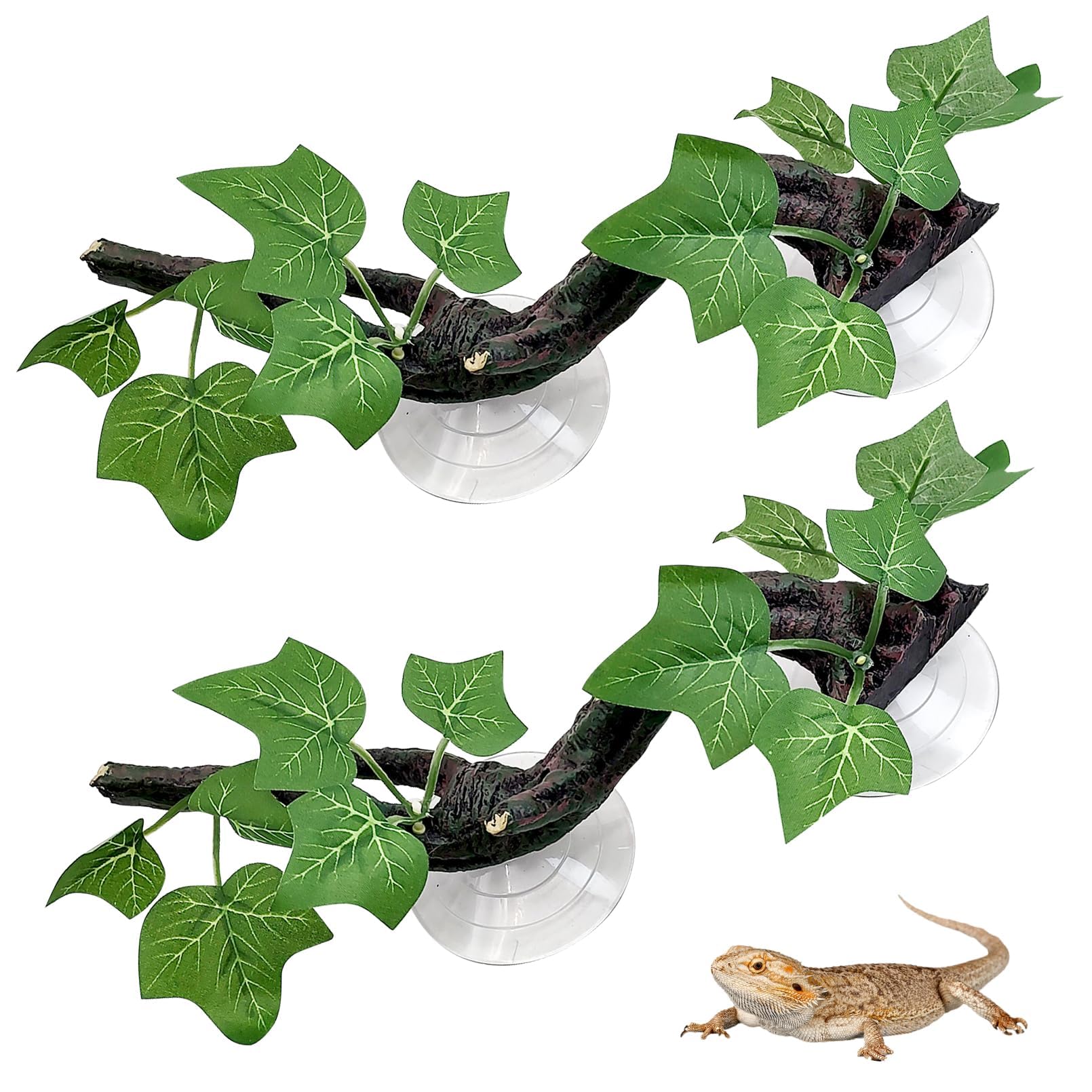 PINVNBY 2 PCS Reptile Corner Branch Terrarium Plant