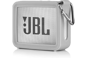 TXEsign Travel Protective Silicone Stand Up Carrying Case Compatible with JBL GO 2 Portable Bluetooth Waterproof Speaker (Grey)