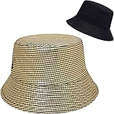 YeeHeen Shiny Metallic Bucket Hat Reversible Beach Fisherman Hats for Women Men