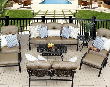Amazon Com Theworldofpatio Elizabeth Cast Aluminum Powder Coated