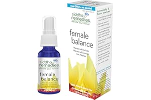 Siddha Remedies Female Balance for Periods, Menstrual Cramps, Hot Flashes | 100% Natural Plant Based Homeopathic Medicine Remedy with 12 Flower Essences for Lighter Cycle & Holistic Wellbeing
